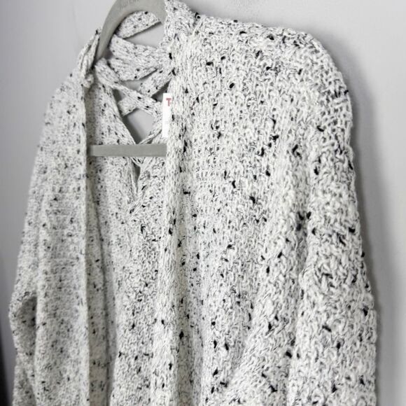 LOVE BY DESIGN | NEW Open Front Knit White Cardigan Braided Back Women’s Size L - Picture 2 of 9